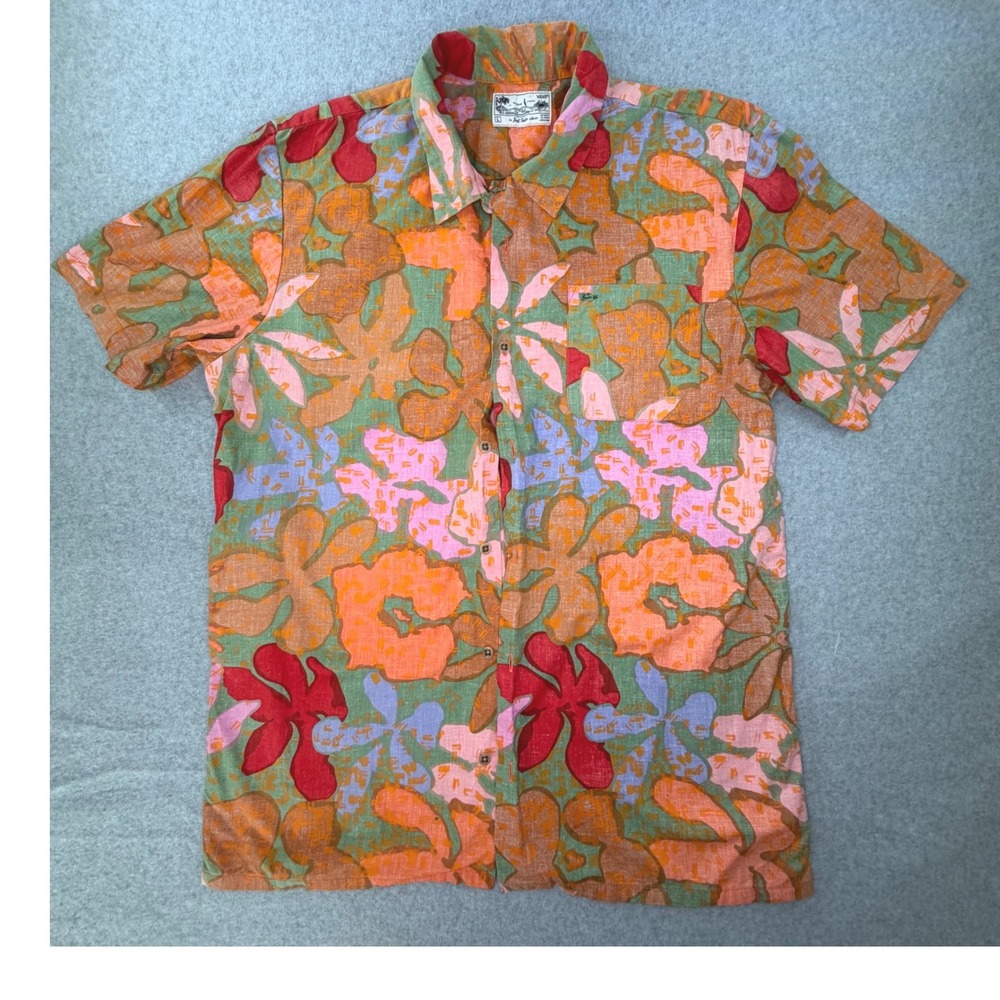 Vans Joel Tudor Collection Mens Large Floral Button Down Shirt Multicolor SP14